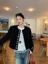 Unique Burton Round Quilting Tweed Jacket