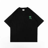 PEANUT STAIN - スコーピオ ゾディアック ブラック オーバーサイズド Tシャツ