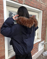 Coron Toggle Balloon Overfit Faux-Fur Hood Zip-Up Padding