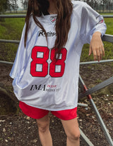 88 スポーティーメタルジャージ半袖Tシャツ