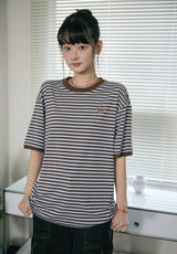 26SS★ キャットボーダーリンガー半袖Tシャツ