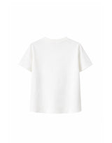 キャノーラブルームリボンプリントTシャツ アイボリー