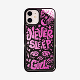 Never sleep girl mirror case