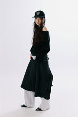  Lace wrap skirt [BLACK]