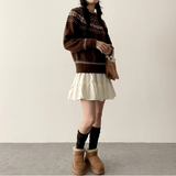 Snowflake Pogeun Nordic Round Knitwear