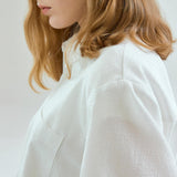 CLOVER OPEN COLLAR SHIRT [WHITE]