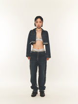 LOW-RISE DENIM PANTS (FOR UNISEX)