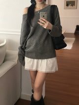 ネフオフショルダーニットウェア (3color)