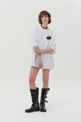 メルティングチェリーピグメントウォッシングTシャツ [WHITE]