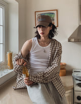 Scuz seersucker check shirt