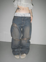 joshua tree distressed jeans 