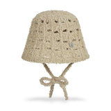 VA Curved Oval Metal Knit Punching Bucket Hat / Beige