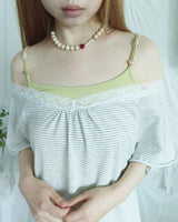 HAZEL WOOD BEADS NECKLACE
