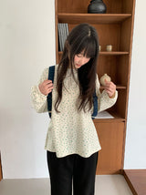 フェム フラワー オーバー ラウンド ロングスリーブ Tシャツ