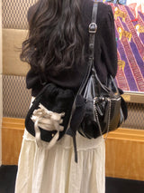 Mini sneaker ribbon bag_black(dumble)