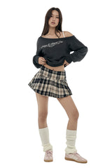 Kleen club one-shoulder sweatshirt, Dark gray