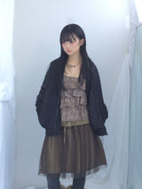 Texture Shirring Jumper