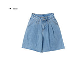 Tokti Cut-off Pintuck Denim Bermuda Shorts