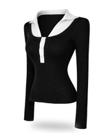 Cayla button collar shirt top (2color)