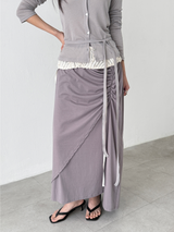 mute shirring skirts (2color)
