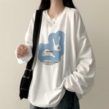 Rabbit ボクシーフィット 長袖Tシャツ