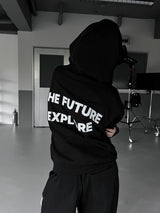 レタリング エクスプロー フーディ ジップアップ (unisex)