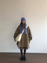 Shearling Overfit Cotton Field Jacket (2 Colors)