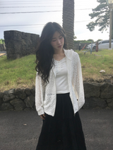 Lace Hoodie Zip-Up