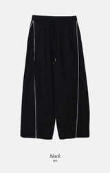 #KD ナイロンラインバンディングワイドトラックパンツ (3color)