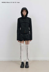 Micro Wool Shorts / Black