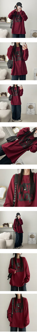 ゴルディーヒップオーバーサイズフィットロングTシャツ