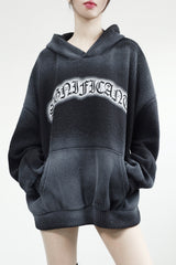(Unisex) Bush Marble Lettering Hoodie