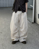 Aven Linen Two-Tuck Wide Pants