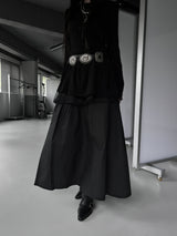 gather balloon long skirt (3color)