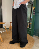 Wide leg denim pants