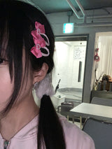 little hime hair pin - right pink (2pcs set)