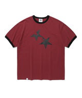 ツインスターリンガーSS Tシャツ バーガンディー(CV2FMUT549A)