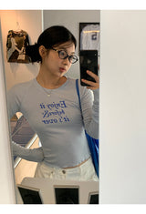 スカイレタリングスリムロングスリーブTシャツ