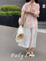 Oversized fit see-through shirt(4color)