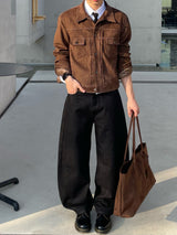 Trucker Colorblock Suede Jacket (3colors)
