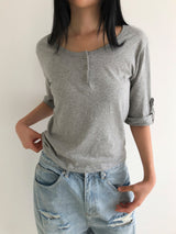 ペント ロールアップ 7スリーブTシャツ