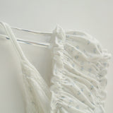 Lure Ribbon Shirring Slim Top