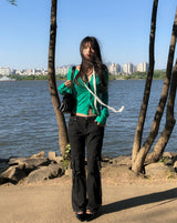 More Belted Low Bootcut Pants