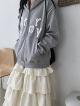 Fleece-lined patch hoodie