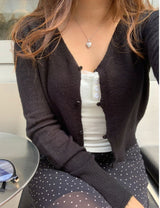 Creamy V-neck cardigan
