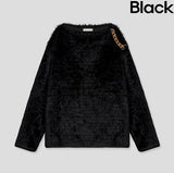 Local shoulder chain hairy knit