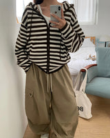 [MADE] Spell Food Border Knit Zip-Up