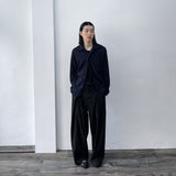 High-Waist Pleated Trousers