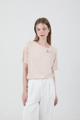 モダンスリットシャーリングTシャツ Beige