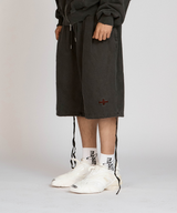 P. Basic cross bermuda Pants _ Dark gray 